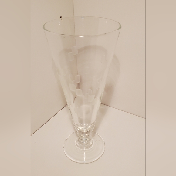 CUBIST MID CENTURY MODERN PILSNER ETCHED SQUARES - Picture 5 of 5